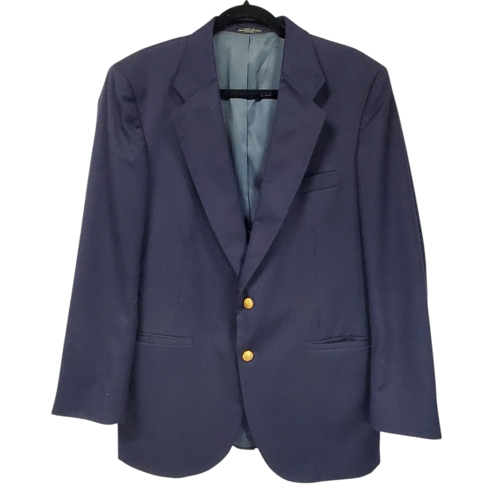 Arnold Palmer Executive Collection Wool Navy Sport Jacket Size 40 Regular